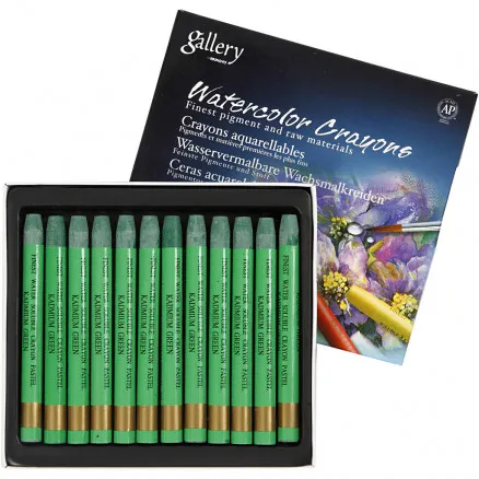 Gallery Watercolour, Cadmium Green (345), L: 9.3 cm, 12 pcs / 1 pack.