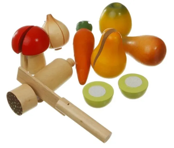 Fruit and vegetables in wood with velcro FSC®