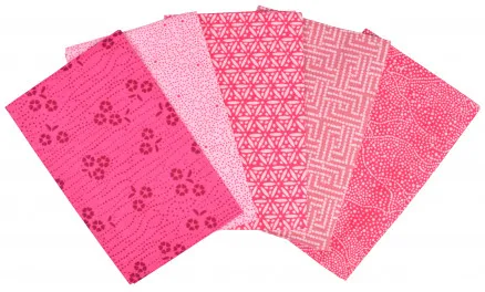 Tissu de Marie Fat Quarter Pink 50x57cm - 5 pcs
