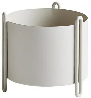 Woud Pidestall Plant Pot Small Grey