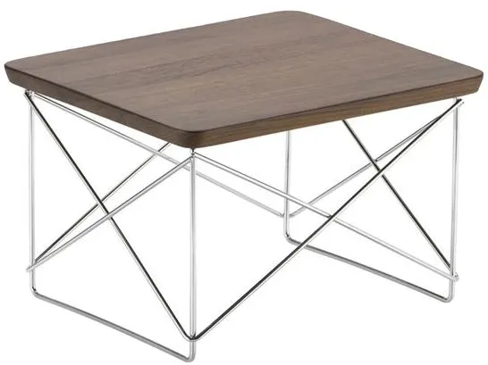 Vitra Occasional LTR Bedside Table Walnut/Chrome