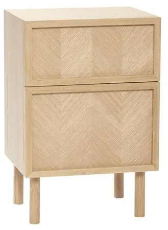 Hübsch Herringbone Bedside Table Natural